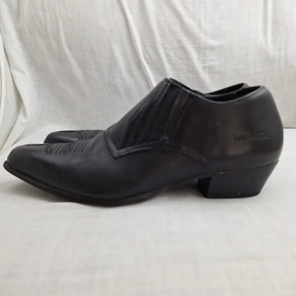 Vintage VTG Shoes Leather Durango Black 9.5M Boot Women RD3520 Western Ankle